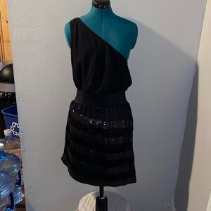 Elegant Black One-Shoulder Dress